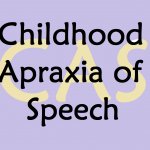 childhood apraxia of speech resource page