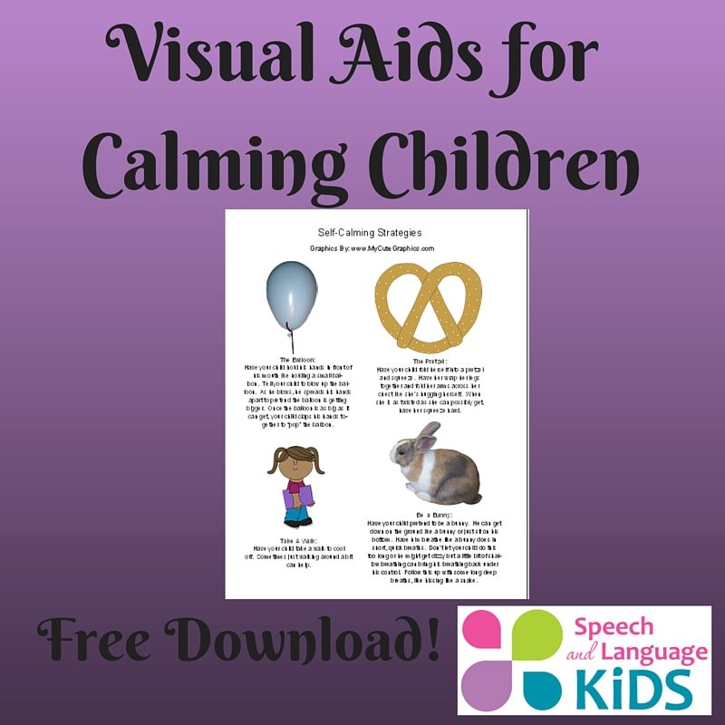 Visual Aids for Teaching Children to Self-Calm