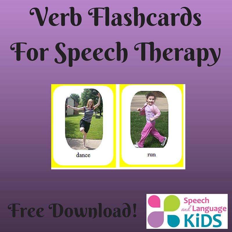 Verb Flashcards for Speech Therapy