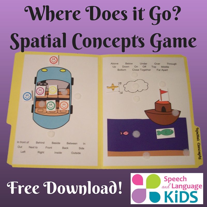 Where Does it Go? Spatial Concepts Game
