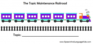 On or Off Topic Switch for Topic Maintenance No Prep Speech