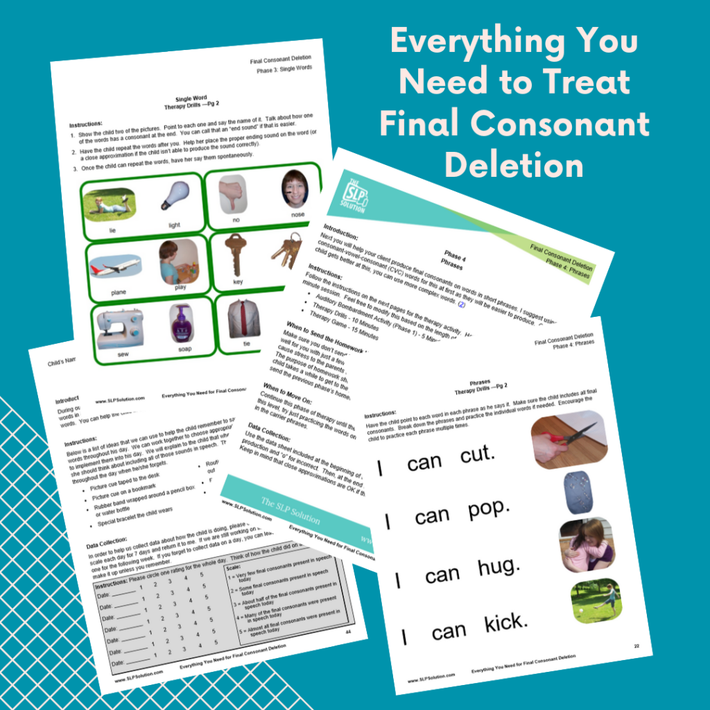 Everything You Need to Treat Final Consonant Deletion