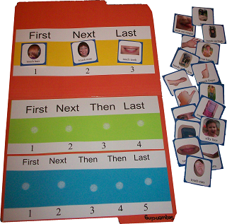 Sequencing Board with Following Directions Card Set