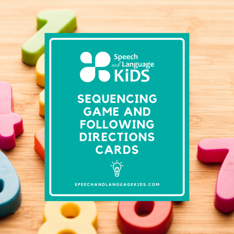 sequencing game and following directions cards speech and language kids