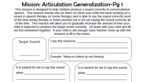 Articulation Carry-Over Program for Conversation