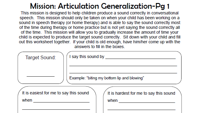 Generalization Speech Activities