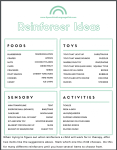 Reinforcer Ideas for Motivating Children in Therapy
