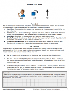 CV, VC, CVC Words for Functional Communication Kit