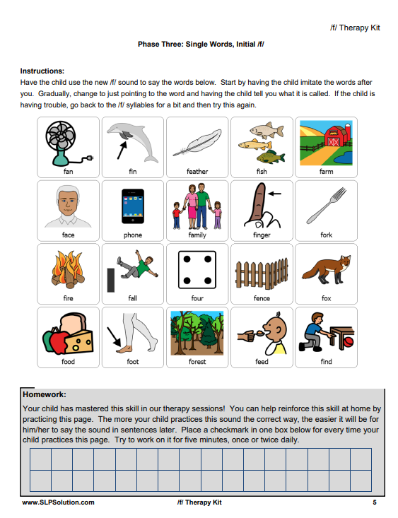 Speech Sound Disorder Therapy Kits