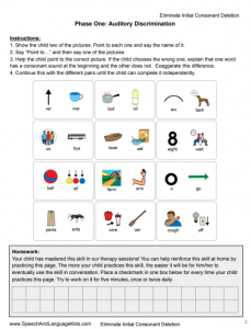 Initial Consonant Deletion Therapy Kit