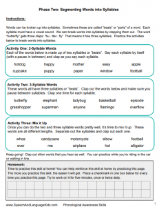 Phonological Awareness Hierarchy Workbook