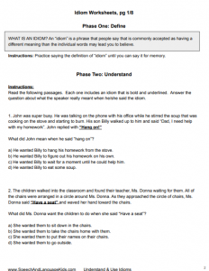 Idiom in Figurative Language, Definition, Uses & Examples - Video & Lesson  Transcript