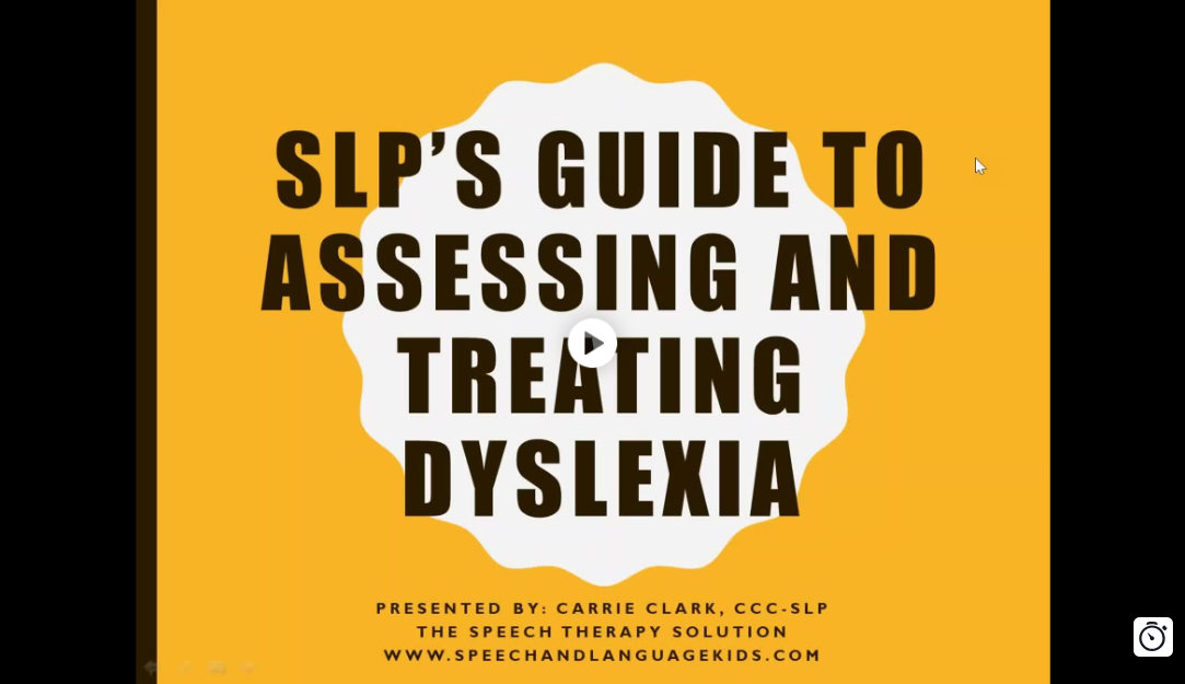 Dyslexia Speech Therapy Course