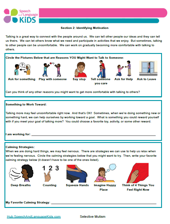 Selective Mutism Speech Therapy Kit