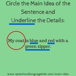 Supporting Details Examples in Sentences