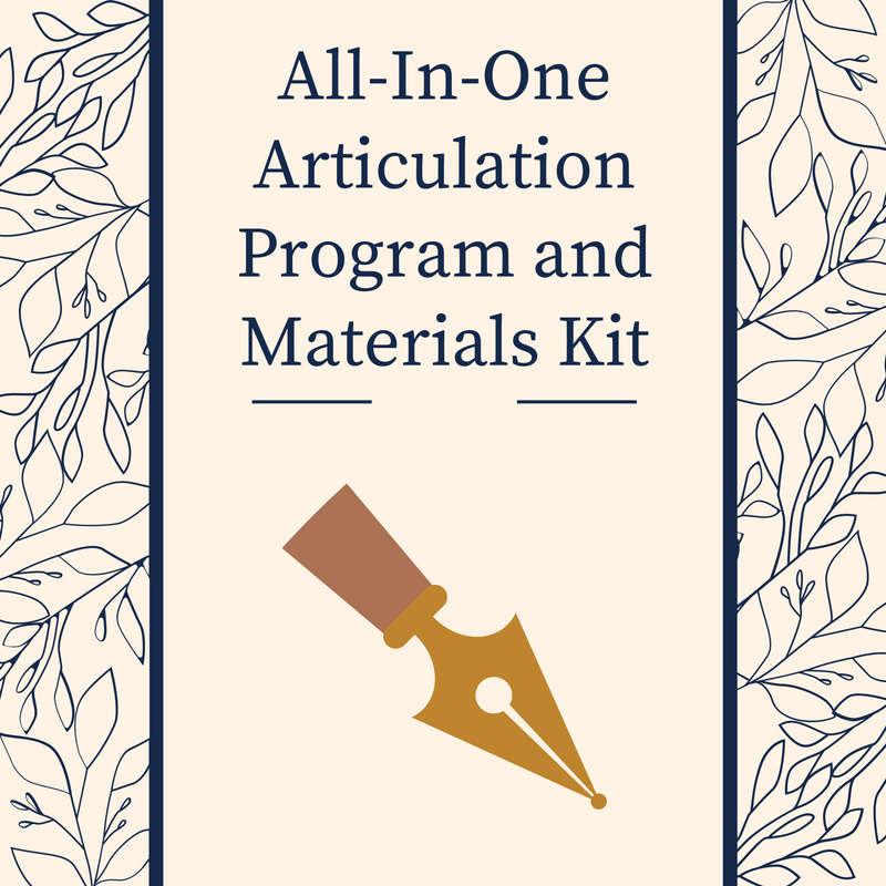 AllInOne Articulation Program and Materials Kit Speech And Language