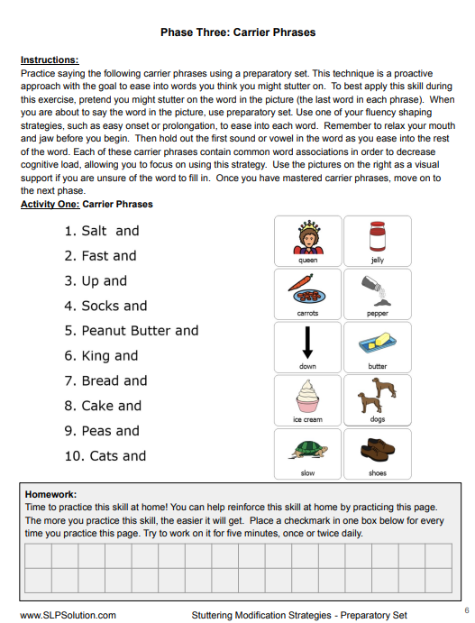 Stuttering Modification Fluency Kits