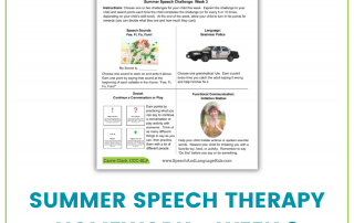 summer speech therapy homework week 3