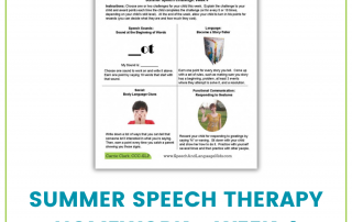 summer speech therapy homework week 4