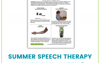 summer speech therapy homework week 5