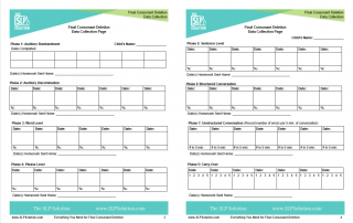 Data Sheets for Speech/Language Pathologists