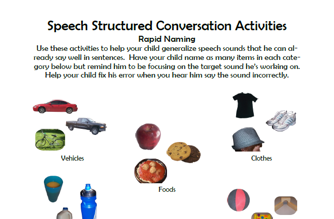 Structured Conversation Speech Activities