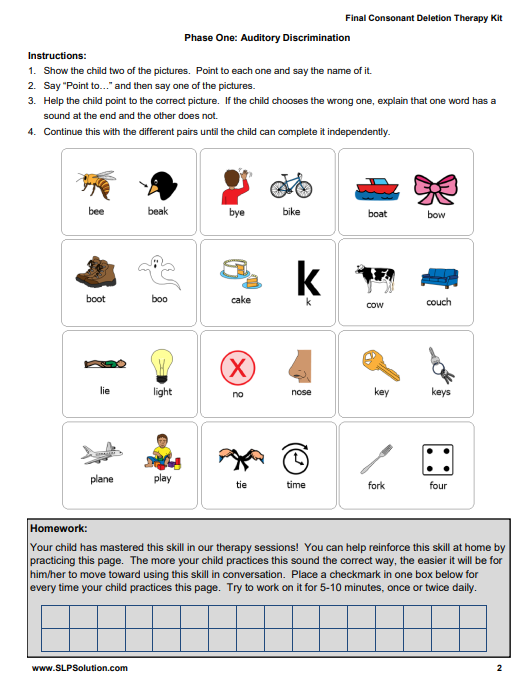 Phonology Curriculum for Speech Therapy